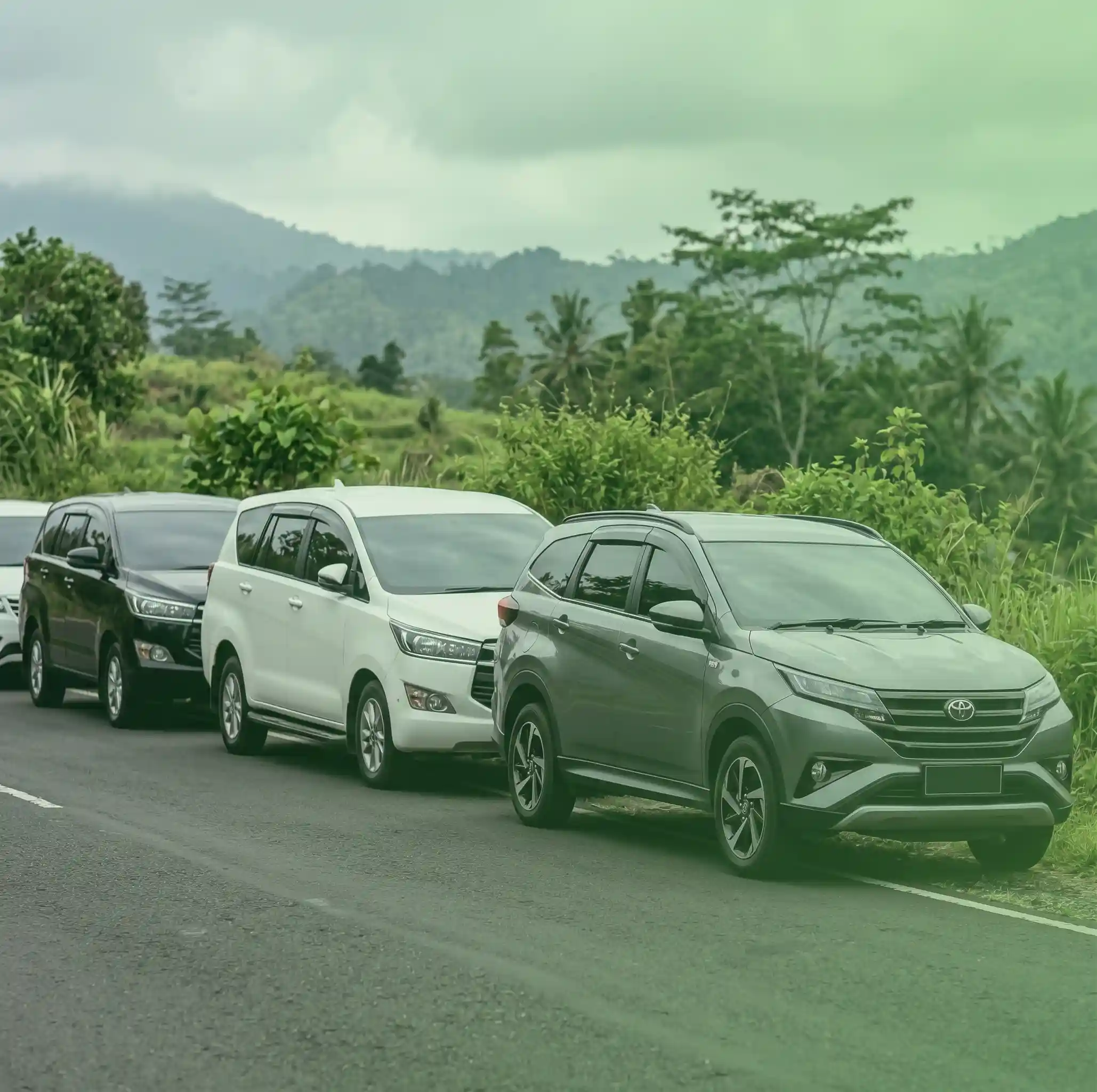 Car rental vehicles available in Bali